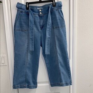 ❤️Cato Plus Size Stylish Denim Culottes with Belt